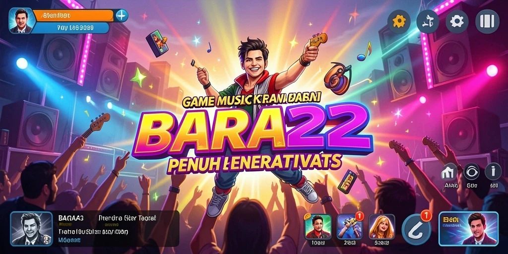 Tampilan gameplay BARA22 yang interaktif dan penuh warna.