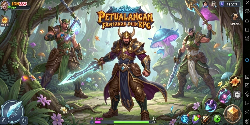 Tampilan gameplay IDN789 dengan karakter dan petualangan epik.