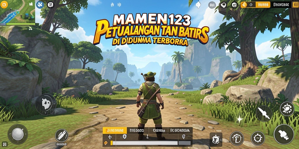 Screenshot gameplay MAMEN123 menampilkan ekspansi dunia yang menakjubkan.