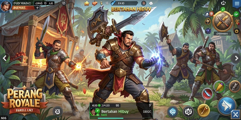 Gameplay seru N06 dengan aksi Battle Royale yang mendebarkan.