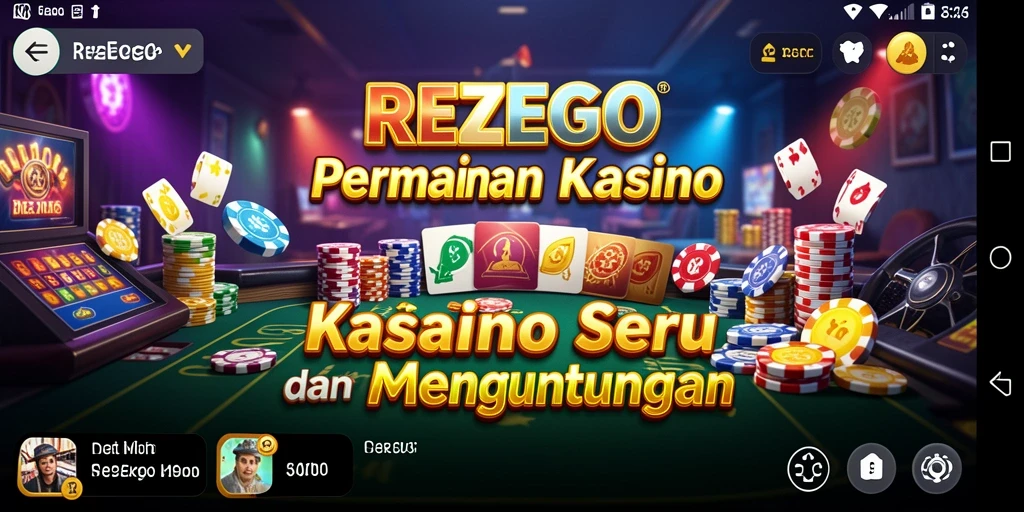 Screenshot gameplay REZEGO yang menampilkan aksi seru kasino.