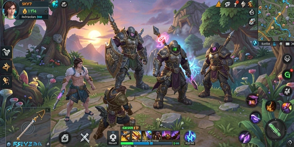 Screenshot utama SKY77 menunjukkan petualangan seru dalam dunia MMORPG.