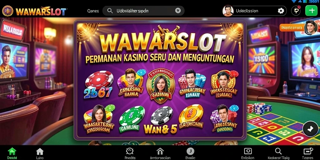 Screenshot menampilkan gameplay seru WAWARSLOT di kasino.