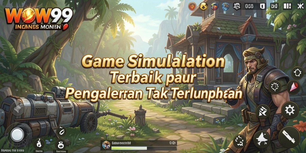 Gameplay WOW99 dengan karakter menantang dan interaktif.